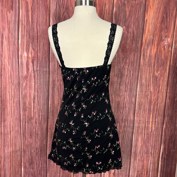 VTG Y2K Love Soup Womens Lace Babydoll Dress Floral Embroidered Size Medium M - Picture 4 of 8